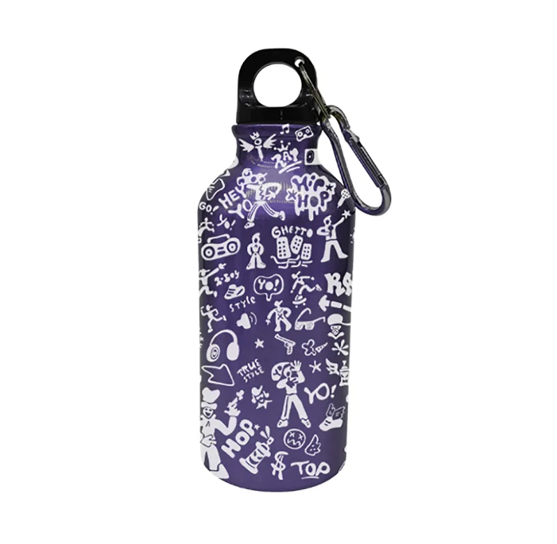 Purple Graffiti Street Art Stainless Steel Sports Bote